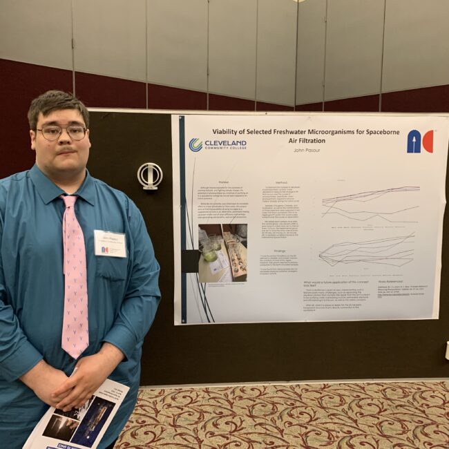 John Pasour with his presentation at the NC Space Grant Symposium.