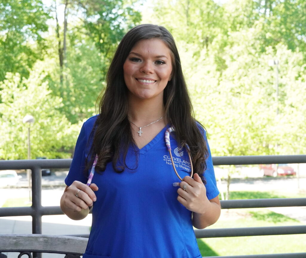 Kaitlin Emmert, nursing student, selected for Betty Garrison Award.