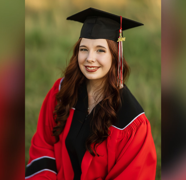 Taylor Tongle in her Pinnacle Classical Academy cap and gown.