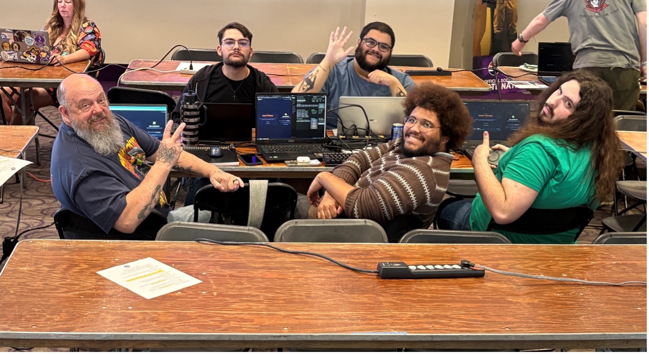 Cybersecurity team at the competition.